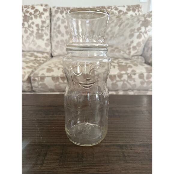 Vintage Planters Mr Peanut Glass Jar w/Lid 1931 Embossed Logo 75th Ann - Picture 7 of 7